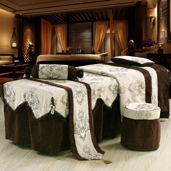one set customized chenille beauty salon bedspread embroidery 70*190cm bed skirt duvet cover for beauty parlor 4/5/6/7pcs brown
one set customized chenille beauty salon bedspread embroidery 70*190cm bed skirt duvet cover for beauty parlor 4/5/6/7pcs brown