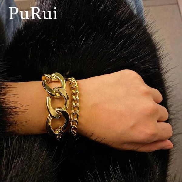 purui 2pcs simple chain link bracelets for women gold color metal chain chunky punk jewelry bohemian fashion bracelets bangles, Black
purui 2pcs simple chain link bracelets for women gold color metal chain chunky punk jewelry bohemian fashion bracelets bangles, Black