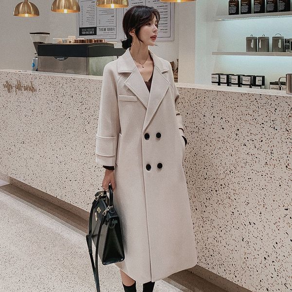 autumn and winter new women's , milk tea color, korean coats, mid-length, double-sided woolen tide, Black
autumn and winter new women's , milk tea color, korean coats, mid-length, double-sided woolen tide, Black