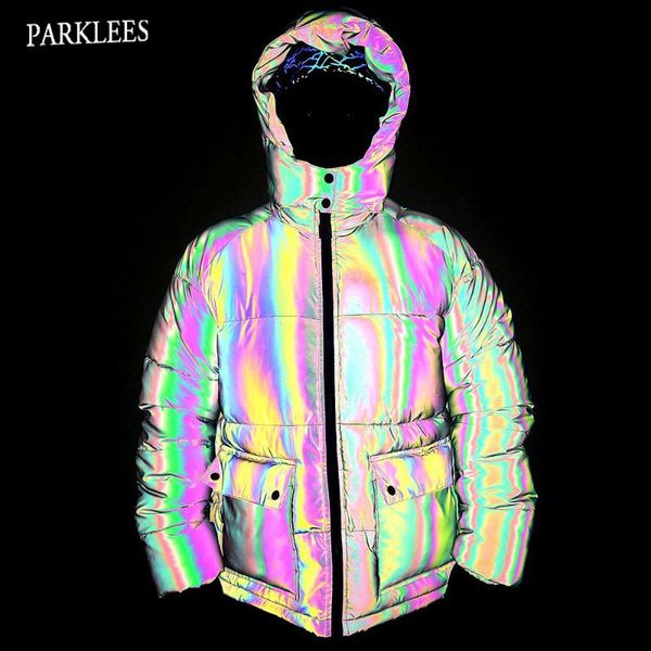 rainbow hooded reflective parkas men fluorescent zipper mens jackets and coats casual steetwear windbreaker glow overcoat veste, Black
rainbow hooded reflective parkas men fluorescent zipper mens jackets and coats casual steetwear windbreaker glow overcoat veste, Black