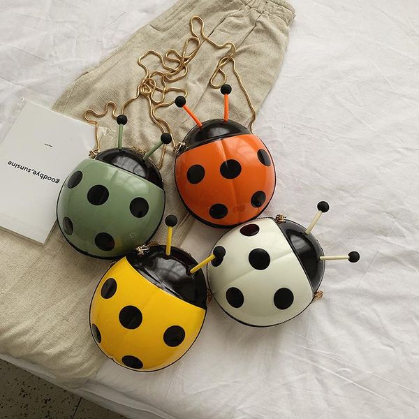 women chain bag beetle design small shoulder bag for girls female cute personality crossbody flap dropshiping