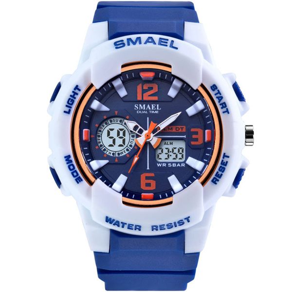 birthday gift new smael 42.2mm 1643 quartz ditigal lovers watch mens student multifunction girl boy blue dial blue strap sport watches a10a9, Slivery;brown
birthday gift new smael 42.2mm 1643 quartz ditigal lovers watch mens student multifunction girl boy blue dial blue strap sport watches a10a9, Slivery;brown