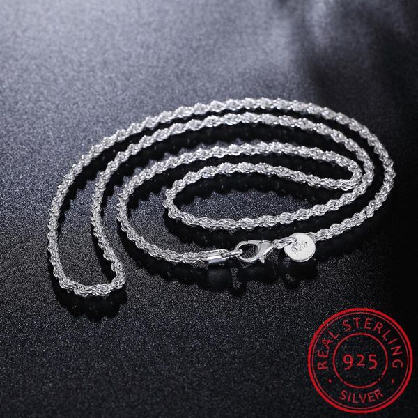 real 100% 925 sterling silver men's fine jewelry 3mm twisted rope chain necklace size 16-30inch charm necklace colar
real 100% 925 sterling silver men's fine jewelry 3mm twisted rope chain necklace size 16-30inch charm necklace colar