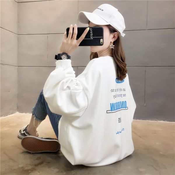 3nsqo cotton sweater women's round neck loose 2019 korean sweatert-shirt sweaternew autumn and winter long sleeve t-shirt large size, Black
3nsqo cotton sweater women's round neck loose 2019 korean sweatert-shirt sweaternew autumn and winter long sleeve t-shirt large size, Black