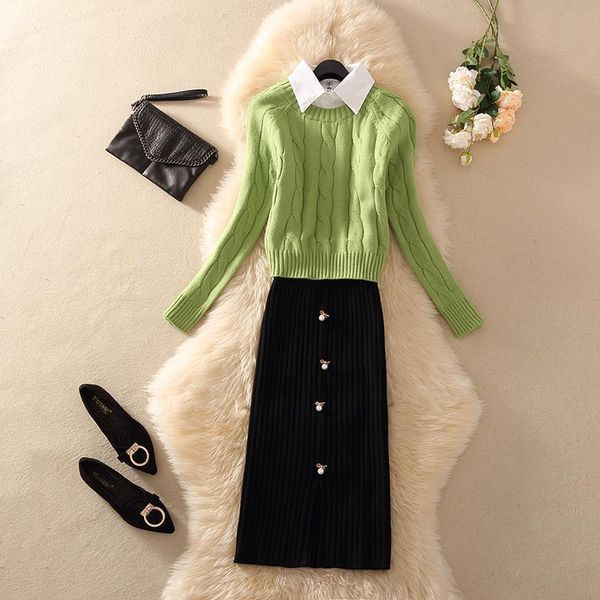 2021 women autumn winter casual skirt set lady o-neck sweater+ shirt high waist skirt suits female solid slim 3 pcs set i50, Gray
2021 women autumn winter casual skirt set lady o-neck sweater+ shirt high waist skirt suits female solid slim 3 pcs set i50, Gray