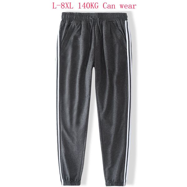 140g can wear fat loose running pants 95% cotton striped sports pants white edge sports oversized 8xl narrow foot trousers, Black;blue
140g can wear fat loose running pants 95% cotton striped sports pants white edge sports oversized 8xl narrow foot trousers, Black;blue