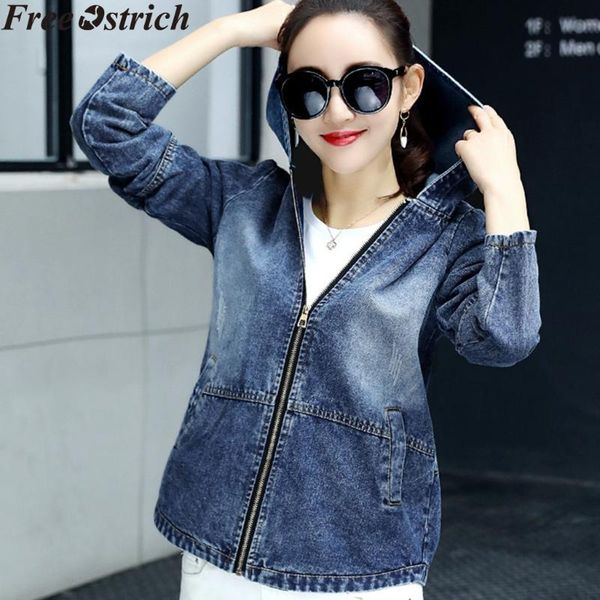 women hooded denim jacket fashion long sleeve embroidered solid color loose casual jacket zipper pocket plus size womens, Black;brown
women hooded denim jacket fashion long sleeve embroidered solid color loose casual jacket zipper pocket plus size womens, Black;brown