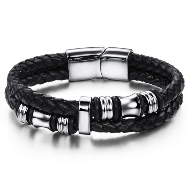 link, chain 3 size choose handmade leather bracelet men jewelry mens bracelets charms stainless steel magnetic clasp vintage jewellery, Black
link, chain 3 size choose handmade leather bracelet men jewelry mens bracelets charms stainless steel magnetic clasp vintage jewellery, Black