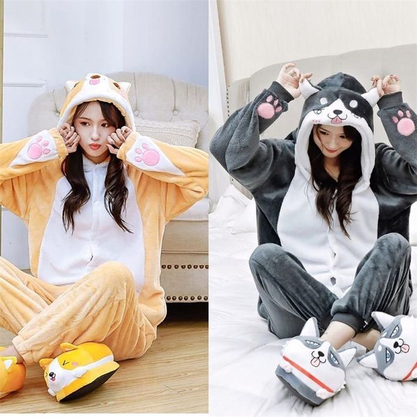 kigurumi women men animal corgi pajamas flannel cartoon dog cosplay onesie corgi warm winter pijama y200708, Black;red
kigurumi women men animal corgi pajamas flannel cartoon dog cosplay onesie corgi warm winter pijama y200708, Black;red
