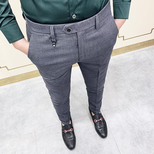 men's suits & blazers brand men gray business suit pant casual formal mens dress pants 2021 spring pantalon costume slim fit trousers, White;black
men's suits & blazers brand men gray business suit pant casual formal mens dress pants 2021 spring pantalon costume slim fit trousers, White;black