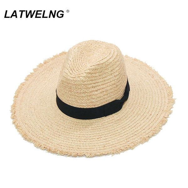 Female Raffia Panama Hats Ladies Classic Bow Jazz Sun Hats Vacation Gifts Beach Accessories Wholesale, Blue;gray
Female Raffia Panama Hats Ladies Classic Bow Jazz Sun Hats Vacation Gifts Beach Accessories Wholesale, Blue;gray