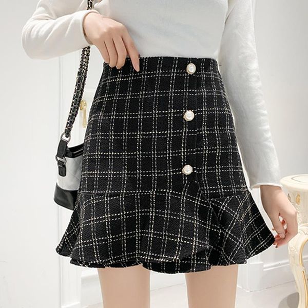 winter plaid tweed skirts women mini pencil skirts wool mermaid skirts korean high waist elegant tweed skirt lady vintage v733, Black
winter plaid tweed skirts women mini pencil skirts wool mermaid skirts korean high waist elegant tweed skirt lady vintage v733, Black