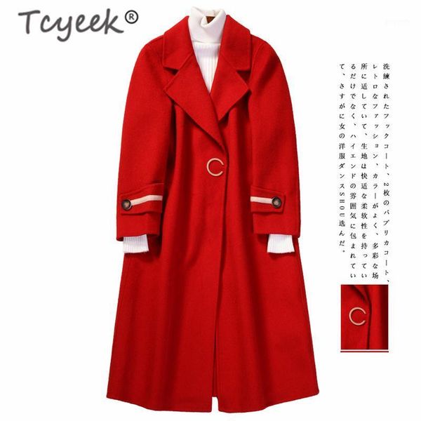 tcyeek winter coat women clothes 2020 korean 90% wool coat female ladies elegant cashmere long jacket woolen jacket hiver zl90201, Black
tcyeek winter coat women clothes 2020 korean 90% wool coat female ladies elegant cashmere long jacket woolen jacket hiver zl90201, Black