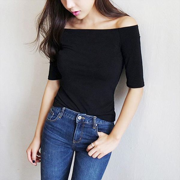 tee shirt femme off the shoulder for women cotton tshirt slash neck t shirt women t summer shirts, White
tee shirt femme off the shoulder for women cotton tshirt slash neck t shirt women t summer shirts, White