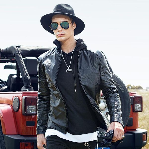 2020 faux leather coats men leather jackets classic motorcycle jacket male plus casual men's outwear clothing k2051, Black
2020 faux leather coats men leather jackets classic motorcycle jacket male plus casual men's outwear clothing k2051, Black