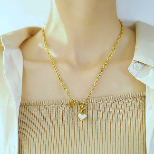 ins niche design light luxury love titanium steel necklace simple cold wind ot button sweater chain, Silver
ins niche design light luxury love titanium steel necklace simple cold wind ot button sweater chain, Silver