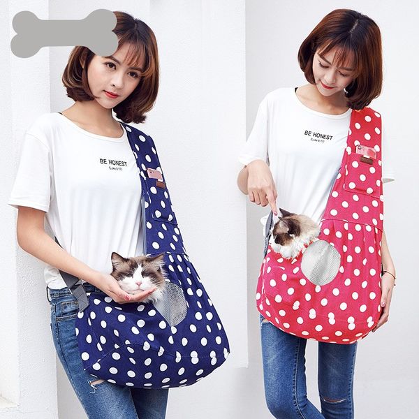 spring summer canvas dog carrier dotted prints pet sling bag portable puppy cat bags blure red color outdoor 39dl e1
spring summer canvas dog carrier dotted prints pet sling bag portable puppy cat bags blure red color outdoor 39dl e1