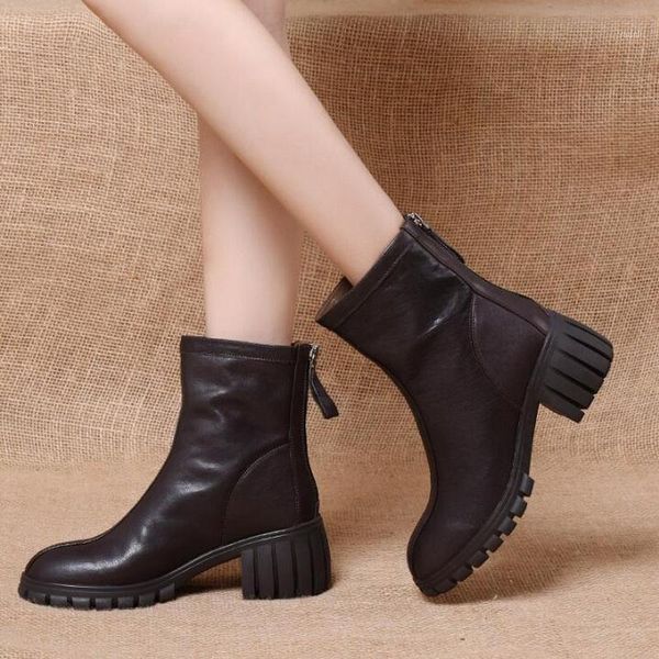 boots rushiman arrivals women genuine leather chunky heel round toe high heels ankle zipper ladies autumn/winter short1, Black
boots rushiman arrivals women genuine leather chunky heel round toe high heels ankle zipper ladies autumn/winter short1, Black