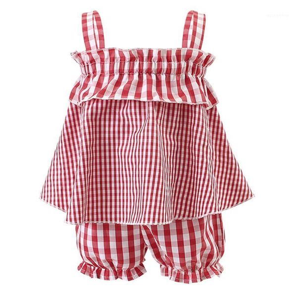 clothing sets 2pcs kids baby girl plaid ruffles clothes suit sleeveless shirt + bloomer short pants fashion cute clothes1, White
clothing sets 2pcs kids baby girl plaid ruffles clothes suit sleeveless shirt + bloomer short pants fashion cute clothes1, White
