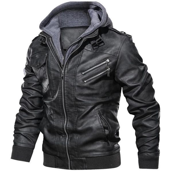 men's leather jackets autumn winter casual hooded coats men fashion motorcycle biker leather jacket jaqueta couro s-3xl, Black
men's leather jackets autumn winter casual hooded coats men fashion motorcycle biker leather jacket jaqueta couro s-3xl, Black