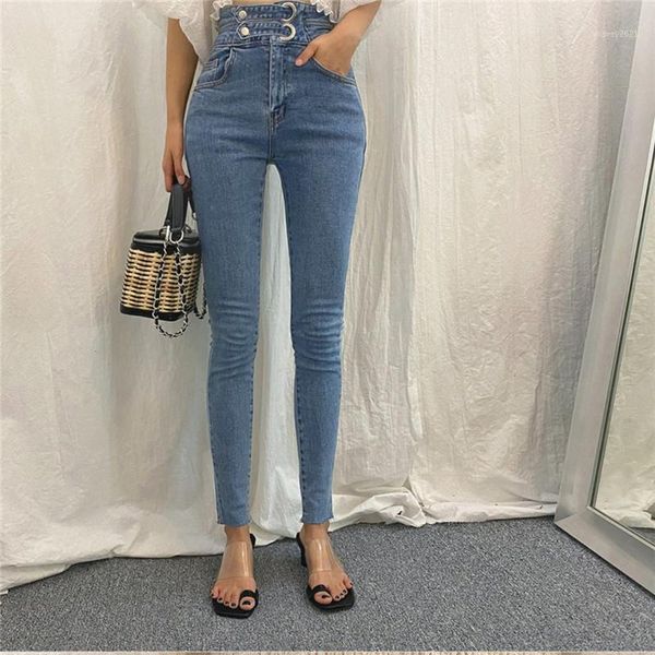 women's jeans korean version of the retro high-waist elastic tight-fitting nine points pants1, Blue
women's jeans korean version of the retro high-waist elastic tight-fitting nine points pants1, Blue