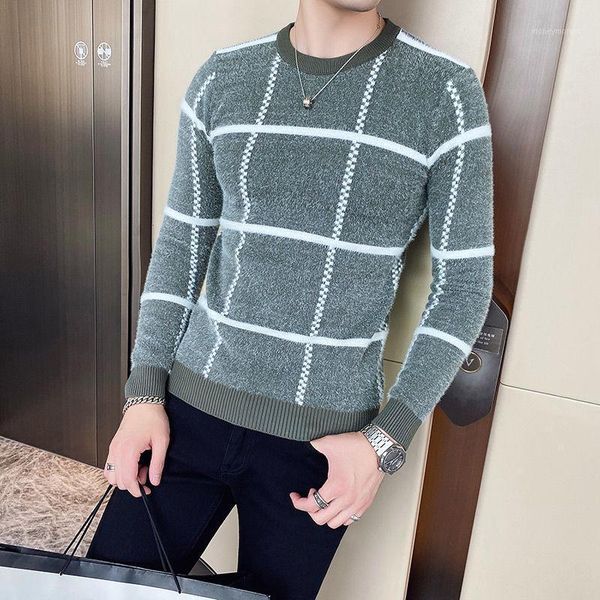 men's sweaters autumn heren sweater knitted base shirt men's plaid jacquard round neck pullover slim fit green fashion1, White;black
men's sweaters autumn heren sweater knitted base shirt men's plaid jacquard round neck pullover slim fit green fashion1, White;black