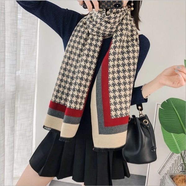 2020 luxury women cashmere pashmina winter scarf houndstooth thick warm female scarves blanket stole j1215, Blue;gray
2020 luxury women cashmere pashmina winter scarf houndstooth thick warm female scarves blanket stole j1215, Blue;gray