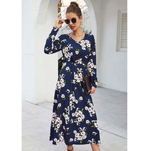 stand 2019 autumn and winter long sleeves v-neck printed wide hem long sleeve dress, Black;gray
stand 2019 autumn and winter long sleeves v-neck printed wide hem long sleeve dress, Black;gray