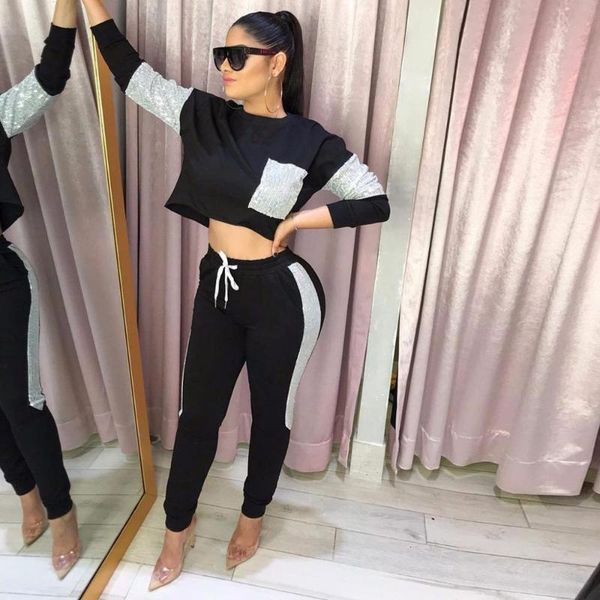 fashion tracksuits women long sleeve zipper hoodies coats and bodycon pants two piece matching sets autumn sport fitness suits, White;black
fashion tracksuits women long sleeve zipper hoodies coats and bodycon pants two piece matching sets autumn sport fitness suits, White;black