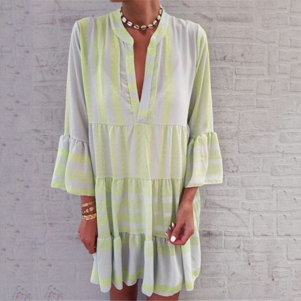 summer new boho dress casual loose striped mini dresses mini women 2020 bohemian short beach dress v-neck sundress femme vestido y0118, Black;gray
summer new boho dress casual loose striped mini dresses mini women 2020 bohemian short beach dress v-neck sundress femme vestido y0118, Black;gray