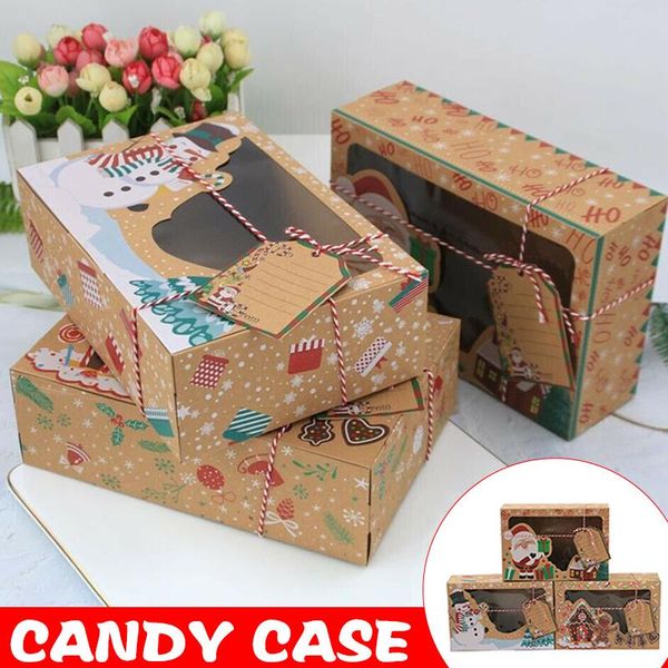 newly christmas candy cookie box with clear window and ribbons kraft paper box for gift giving christmas party supplies
newly christmas candy cookie box with clear window and ribbons kraft paper box for gift giving christmas party supplies