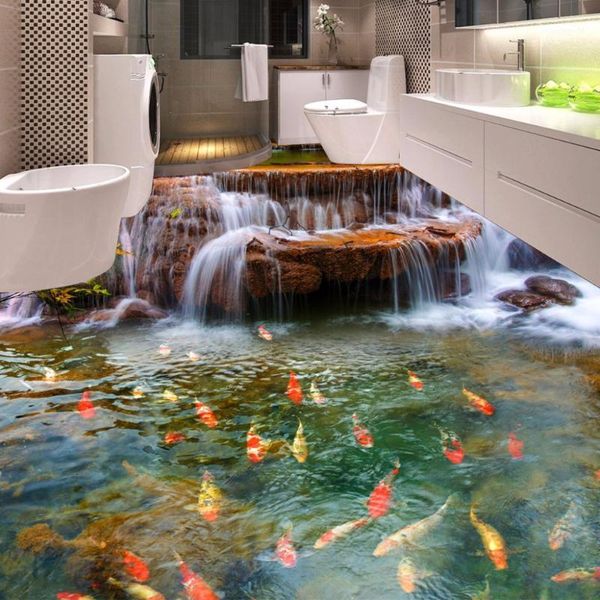 custom 3d floor wallpaper waterfall carp bathroom floor mural paintings 3d pvc self-adhesive wall sticker wallpaper waterproof1
custom 3d floor wallpaper waterfall carp bathroom floor mural paintings 3d pvc self-adhesive wall sticker wallpaper waterproof1