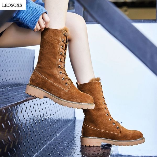 leosoxs wedge shoes genuine leather snow boots woman winter boots winter warm women's shoes mid-calf ladies platform booties 41 201114, Black
leosoxs wedge shoes genuine leather snow boots woman winter boots winter warm women's shoes mid-calf ladies platform booties 41 201114, Black