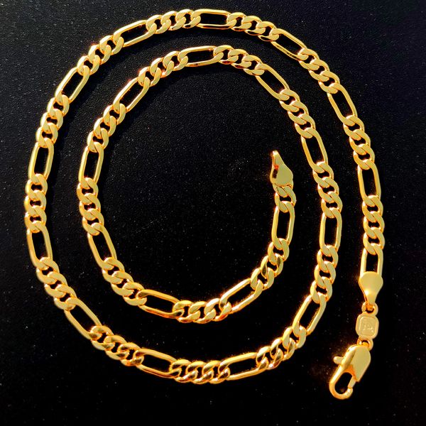 24 k solid yellow fine gold finish figaro link chain pendant necklace women's 500mm 5mm 20inch, Silver
24 k solid yellow fine gold finish figaro link chain pendant necklace women's 500mm 5mm 20inch, Silver