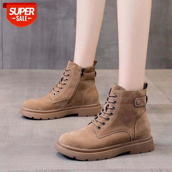 lucyever british style autumn ankle boots women fashion lace up platform boots woman faux suede mid heel casual shoes female #x43x, Black 
lucyever british style autumn ankle boots women fashion lace up platform boots woman faux suede mid heel casual shoes female #x43x, Black