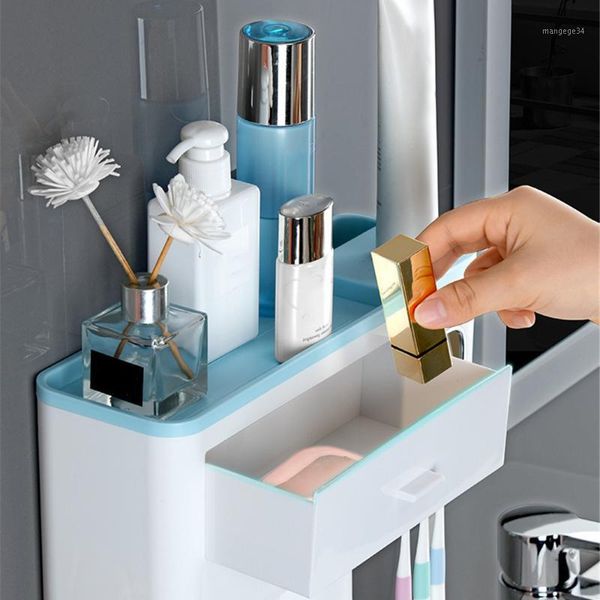 magnetic adsorption inverted toothbrush holder automatic toothpaste squeezer dispenser wash room multifunction storage rack1
magnetic adsorption inverted toothbrush holder automatic toothpaste squeezer dispenser wash room multifunction storage rack1
