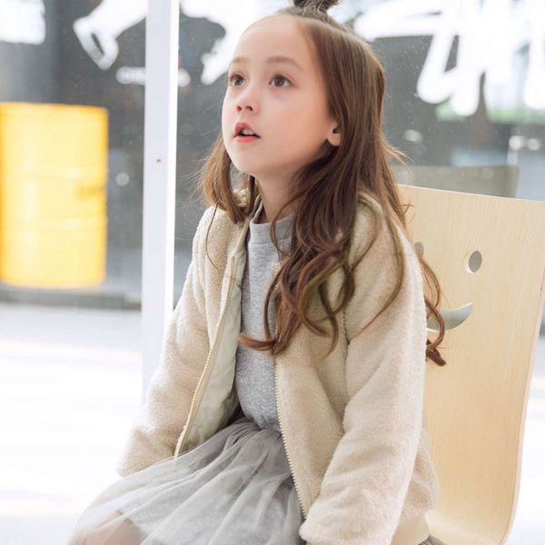 children's et coat, lamb cashmere cardigan, with zipper, south korean autumn and winter girls' cotton padded wyxf, Black
children's et coat, lamb cashmere cardigan, with zipper, south korean autumn and winter girls' cotton padded wyxf, Black