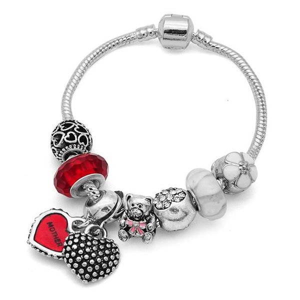 new mother daughter red pendant mother's day gift fashion european charm diy fit women bracelet jewelry sale, Golden;silver
new mother daughter red pendant mother's day gift fashion european charm diy fit women bracelet jewelry sale, Golden;silver