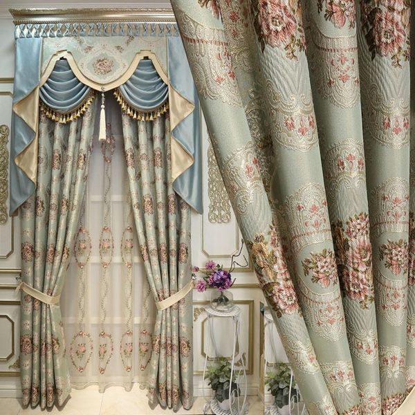 europe pastoral floral embossed jacquard luxury blackout curtains for bedroom living room sheer fabric drape x075#40
europe pastoral floral embossed jacquard luxury blackout curtains for bedroom living room sheer fabric drape x075#40