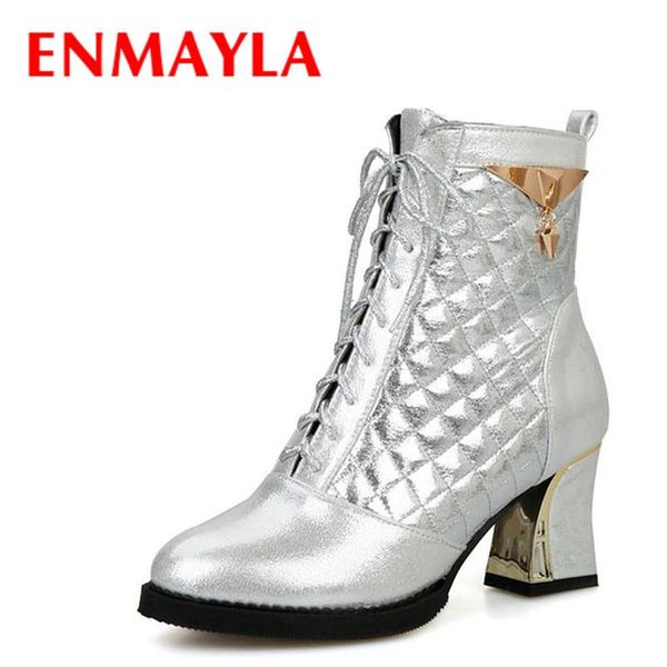 enmayla winter autumn elegant ankle boots for women lace-up high heels platform boots plus size women silver shoes, Black
enmayla winter autumn elegant ankle boots for women lace-up high heels platform boots plus size women silver shoes, Black
