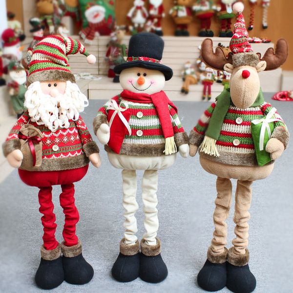 christmas ornament doll christmas new christmas home desksupplies telescopic rod santa doll