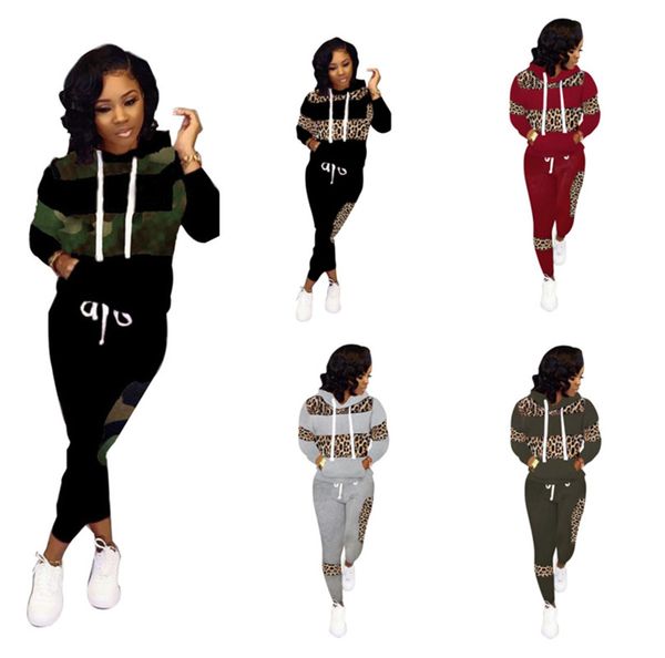 women camo leopard printed tracksuit winter sportswear drawstring hooded hoodies legging pants two piece outfits casual clothing e122105, White
women camo leopard printed tracksuit winter sportswear drawstring hooded hoodies legging pants two piece outfits casual clothing e122105, White