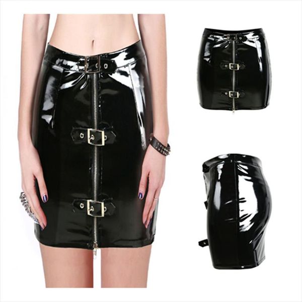 women button wet look pvc pencil mini skirt vinyl latex zipper shiny bodycon skirt saia jupe femme party club wear leather, Black
women button wet look pvc pencil mini skirt vinyl latex zipper shiny bodycon skirt saia jupe femme party club wear leather, Black