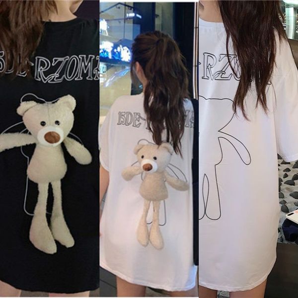 bear under underwear t-shirt girlfriends summer loose short sleeve bf wind lovers wear medium length half sleeve women and men's fas, White
bear under underwear t-shirt girlfriends summer loose short sleeve bf wind lovers wear medium length half sleeve women and men's fas, White
