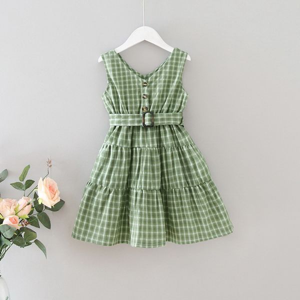 2021 summer new kids girls dress plaid sleeveless v-neck girl casual dresses with sashes children clothes e1568, Red;yellow
2021 summer new kids girls dress plaid sleeveless v-neck girl casual dresses with sashes children clothes e1568, Red;yellow