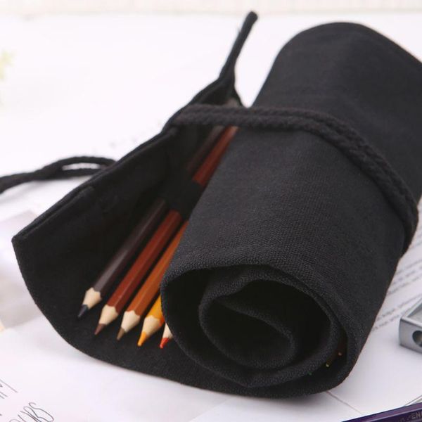 pencil bags black color school case roller 12/24/36/48/72 holes canvas roll up makeup pen bag for girls boys stationery
pencil bags black color school case roller 12/24/36/48/72 holes canvas roll up makeup pen bag for girls boys stationery
