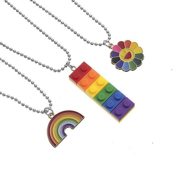 rainbow building blocks necklaces women men sunflower colorful smile face pendant necklace for girls women qylpwd, Black
rainbow building blocks necklaces women men sunflower colorful smile face pendant necklace for girls women qylpwd, Black