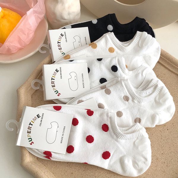 5pais/lot women socks short cotton aesthetic novelty dot sweet boat socks chaussette femme skarpety kobieta ankle sock woman q1219, Black;white
5pais/lot women socks short cotton aesthetic novelty dot sweet boat socks chaussette femme skarpety kobieta ankle sock woman q1219, Black;white