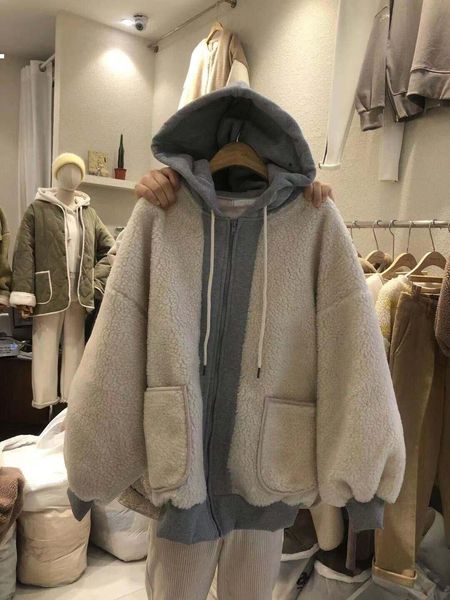 new shirt 2021 jacket creamy skin woman winter thick hoodie kpop style women's clothes streetwear 4s76 uxb4, Black 
new shirt 2021 jacket creamy skin woman winter thick hoodie kpop style women's clothes streetwear 4s76 uxb4, Black