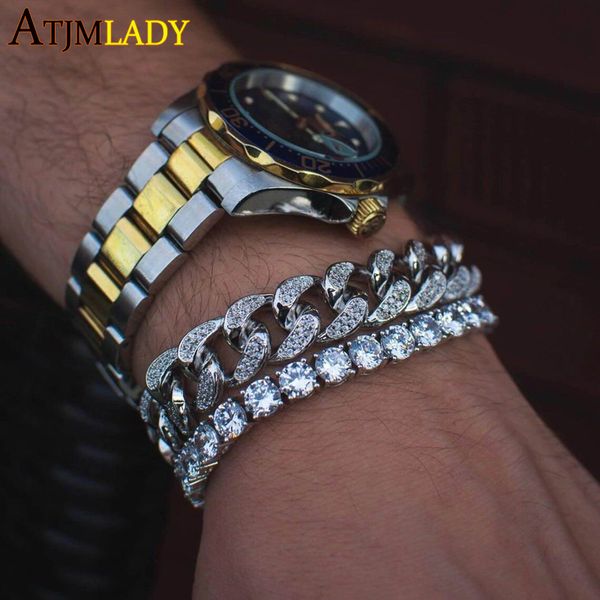 chokers sparking bling 5a cubic zirconia cz cuban link chain bracelet for men iced out hiphop rock boy jewelry, Golden;silver
chokers sparking bling 5a cubic zirconia cz cuban link chain bracelet for men iced out hiphop rock boy jewelry, Golden;silver